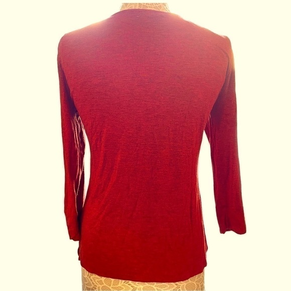 𝅺democracy Medium warm reddish orange shirt long sleeve - Picture 3 of 11